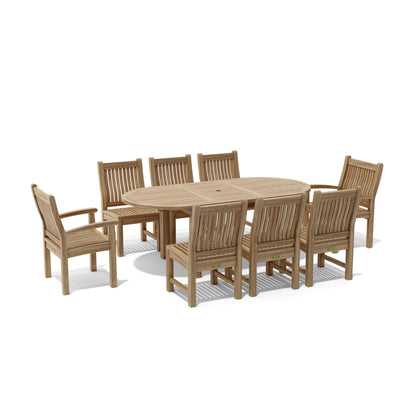 Anderson Teak Bahama Sahara 9-Piece 78-Inch Oval Extension Dining Set — product image 2 of 12