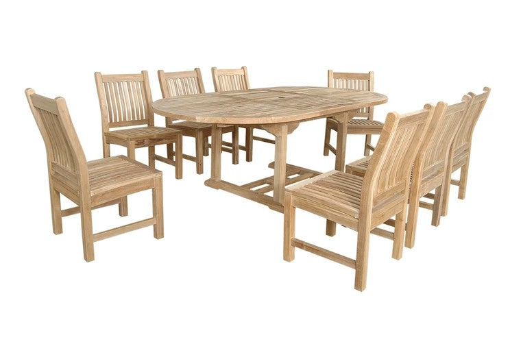 Anderson Teak Bahama Sahara 9-Piece 87-Inch Oval Dining Set — product image 2 of 10