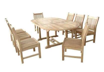 Anderson Teak Bahama Sahara 9-Piece 87-Inch Oval Dining Set — product image 3 of 10
