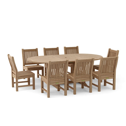 Anderson Teak Bahama Sahara 9-Piece 87-Inch Oval Dining Set — product image 4 of 10