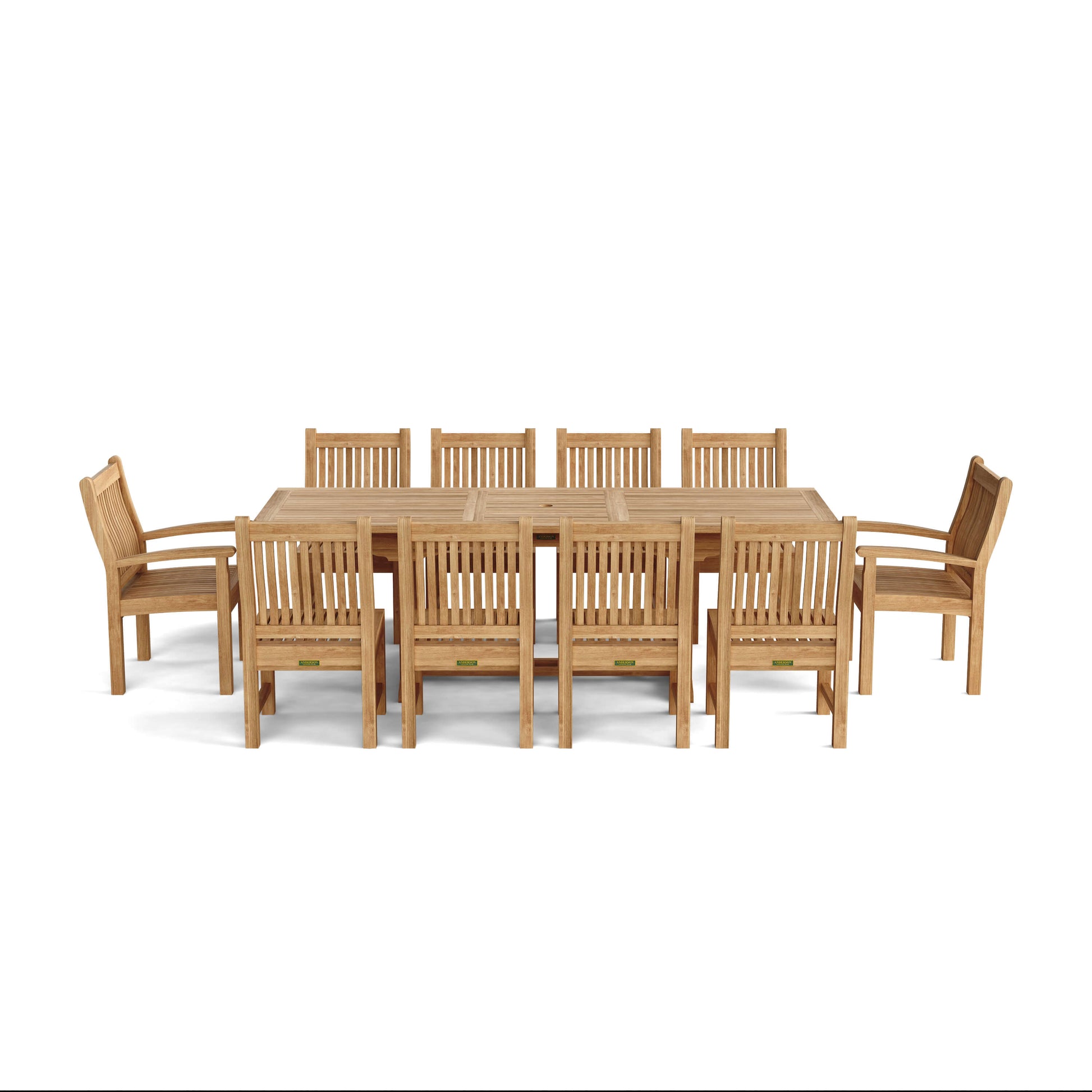 Anderson Teak Bahama Sahara 11-Piece 8-Foot Rectangular Dining Set — product image 3 of 11