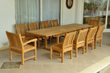 Anderson Teak Bahama Sahara 11-Piece 10-Foot Rectangular Dining Set