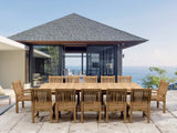 Anderson Teak Valencia Sahara 13-Piece Rectangular Dining Set
