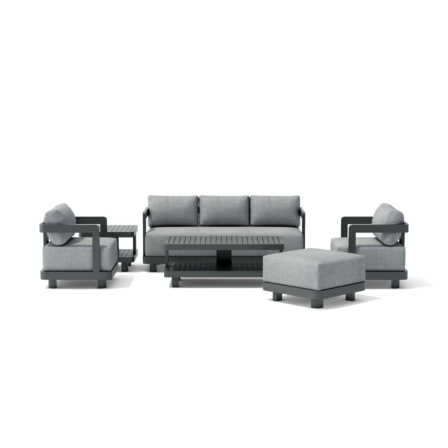 Anderson Teak Granada 6-Piece Aluminum Deep Seating Set in Dark Grey — SET-901-AL — product image 1 of 5