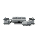Anderson Teak Granada 6-Piece Aluminum Deep Seating Set in Dark Grey — SET-901-AL