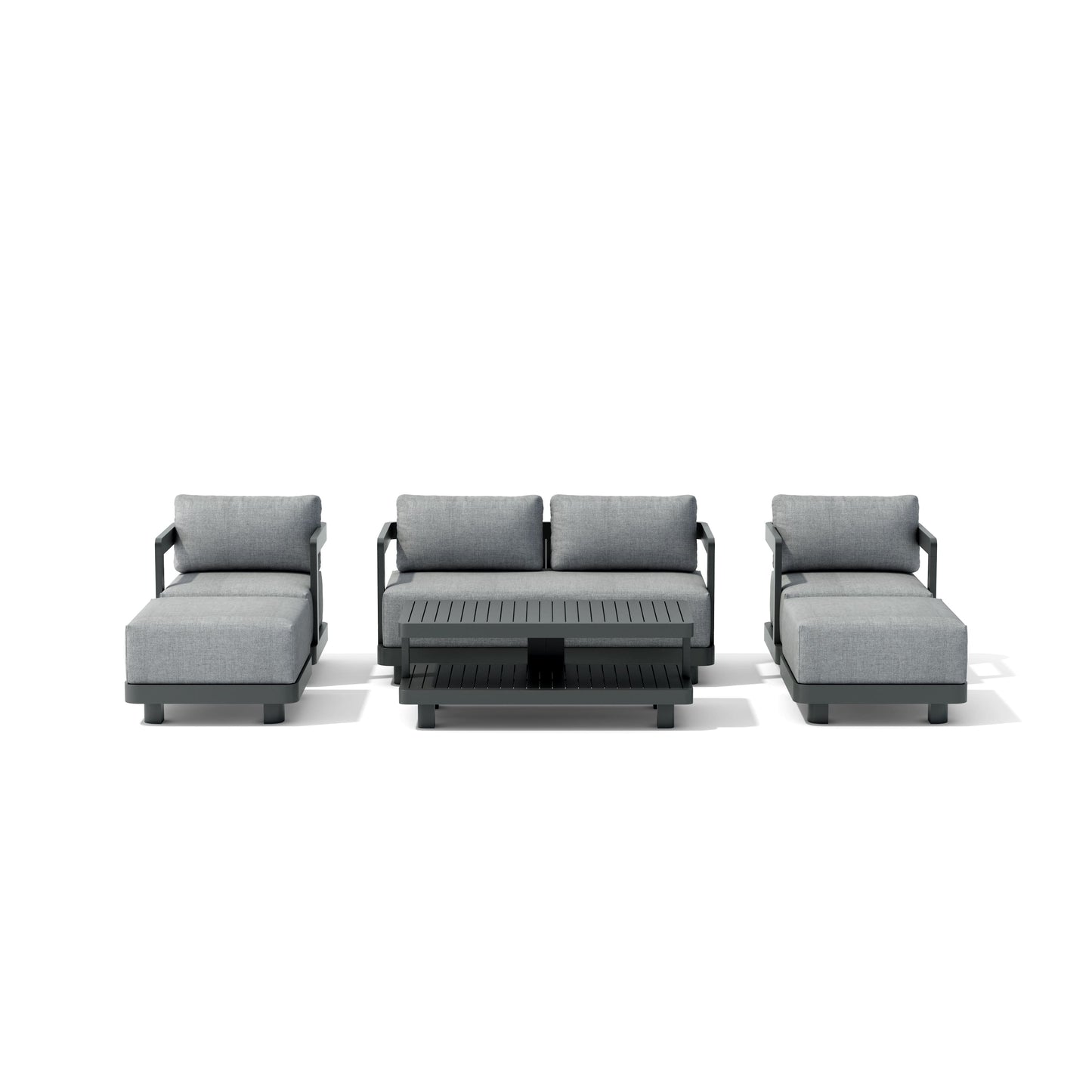 Anderson Teak Granada 6-Piece Aluminum Deep Seating Set in Dark Grey — SET-902-AL — product image 1 of 6