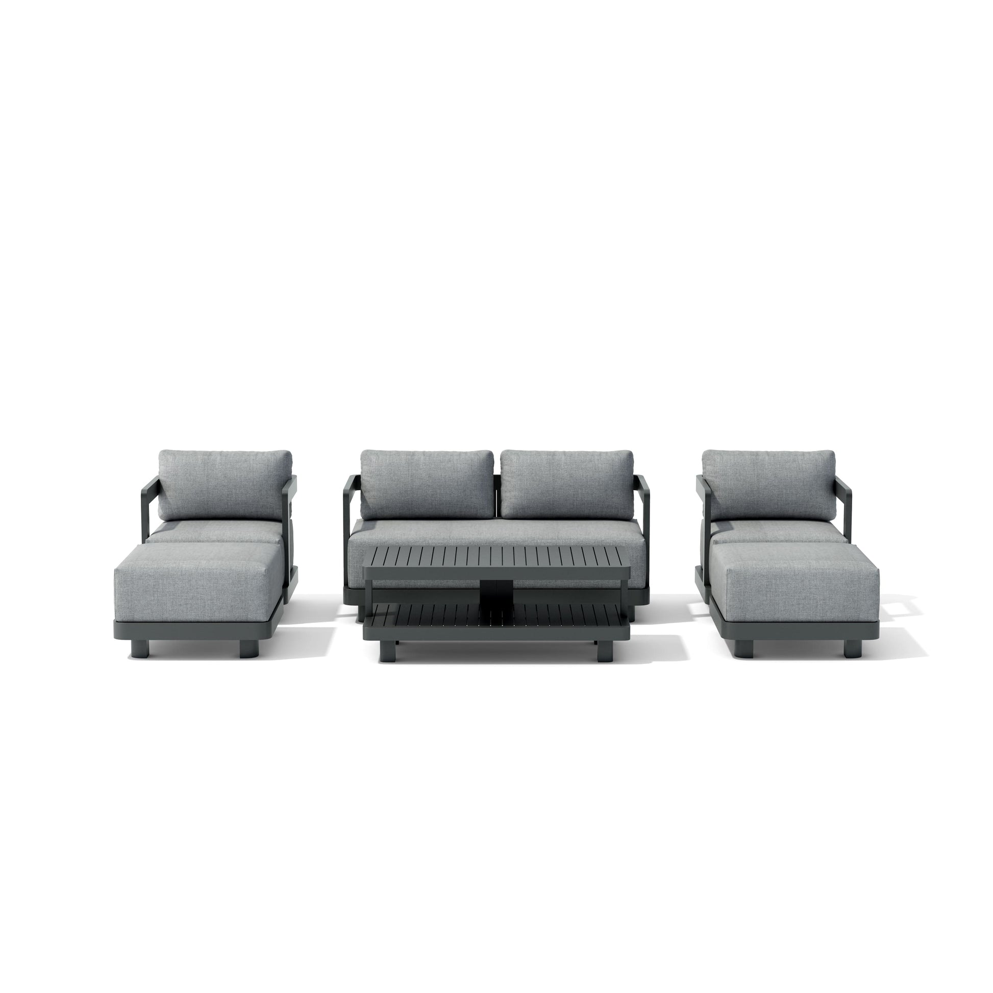 Anderson Teak Granada 6-Piece Aluminum Deep Seating Set in Dark Grey — SET-902-AL — product image 1 of 6