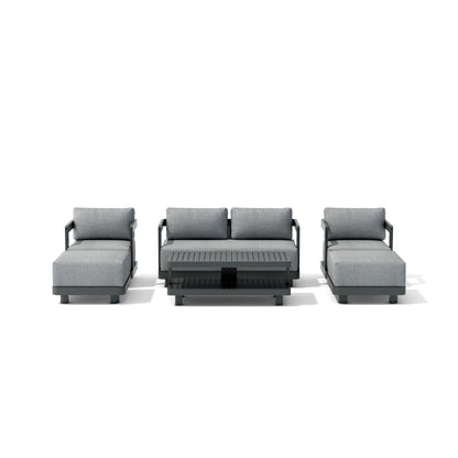 Anderson Teak Granada 6-Piece Aluminum Deep Seating Set in Dark Grey — SET-902-AL — product image 1 of 6