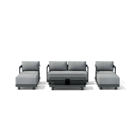 Anderson Teak Granada 6-Piece Aluminum Deep Seating Set in Dark Grey — SET-902-AL — product image 1 of 6