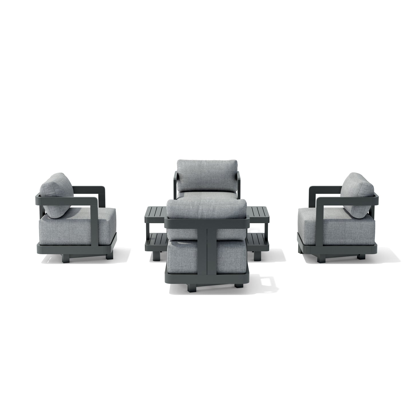 Anderson Teak Granada 5-Piece Aluminum Deep Seating Set in Dark Grey — product image 3 of 4