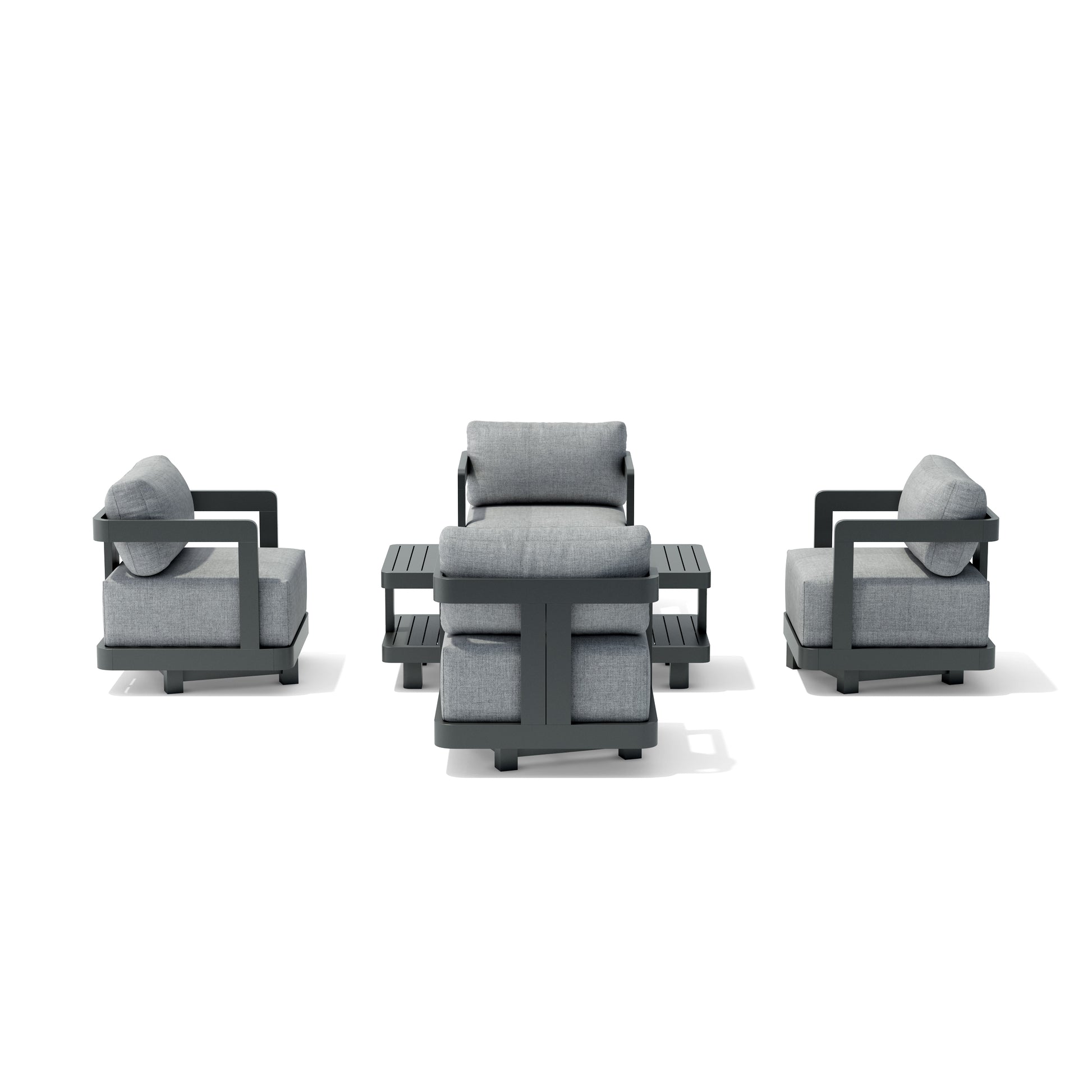 Anderson Teak Granada 5-Piece Aluminum Deep Seating Set in Dark Grey — product image 3 of 4