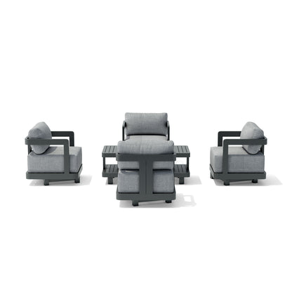 Anderson Teak Granada 5-Piece Aluminum Deep Seating Set in Dark Grey — product image 3 of 4