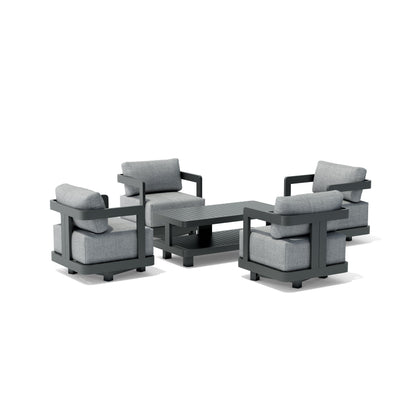 Anderson Teak Granada 5-Piece Aluminum Deep Seating Set in Dark Grey — product image 4 of 4