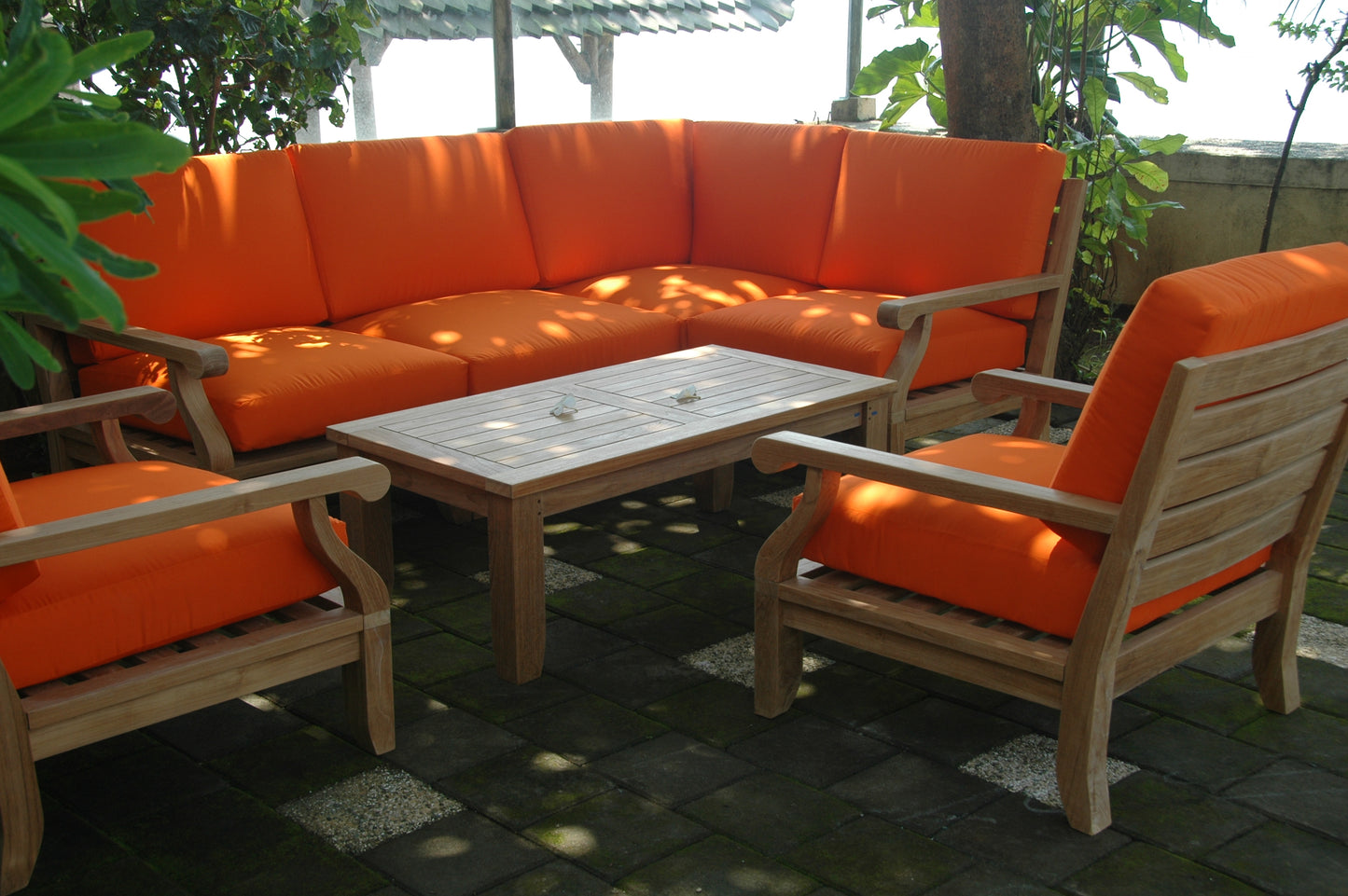 Anderson Teak Riviera 7-Piece Modular Set with Square Table — product image 2 of 22