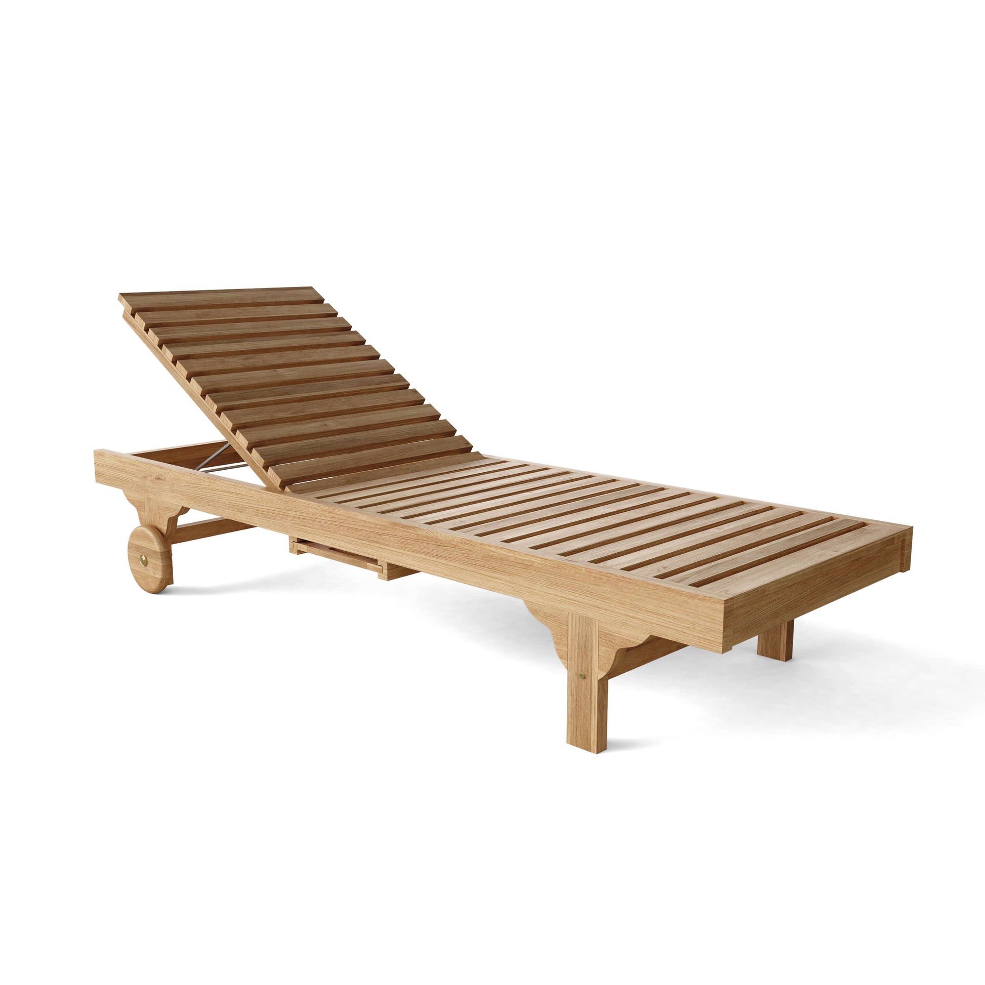 Anderson Teak Capri Sun Lounger with Adjustable Back and Side Tray — product image 1 of 3