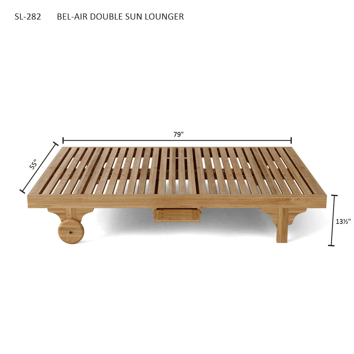 Anderson Teak Bel-Air Double Sun Lounger Double Back SL-282 — product image 7 of 7