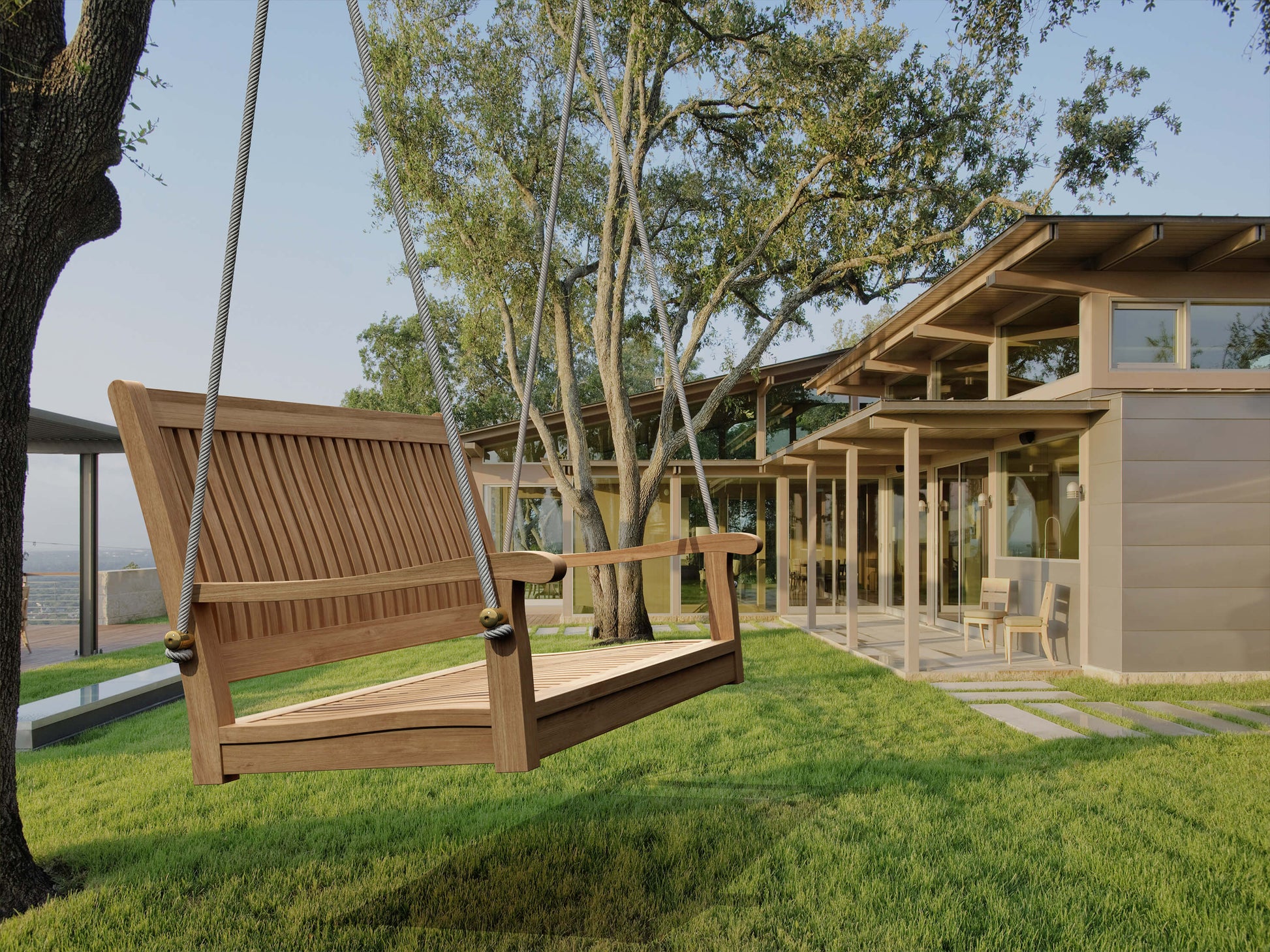 Anderson Teak Del-Amo 48 in Straight Swing Bench — product image 4 of 5