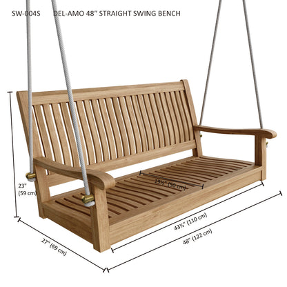 Anderson Teak Del-Amo 48 in Straight Swing Bench — product image 5 of 5