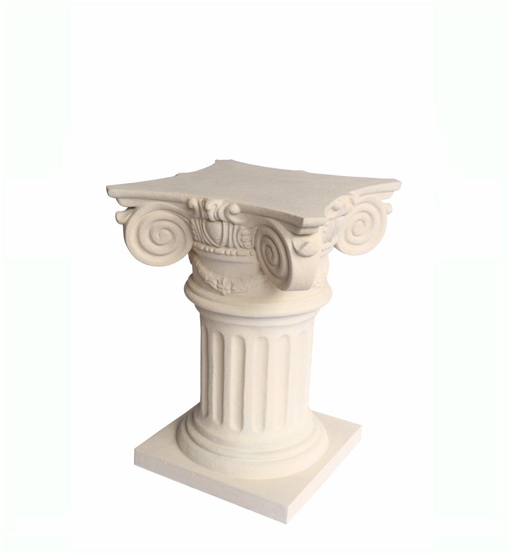 Anderson Teak Florence Cast Limestone Pedestal in Natural Beige — product image 1 of 1