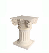Anderson Teak Florence Cast Limestone Pedestal in Natural Beige