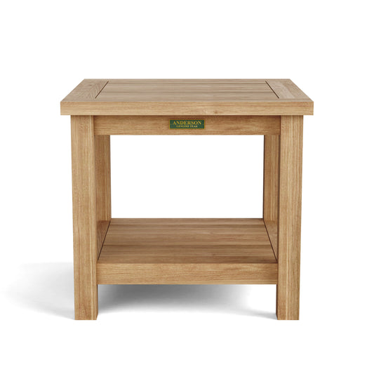 Anderson Teak Bahama 22 Inch Square 2 Tier Side Table — product image 2 of 3