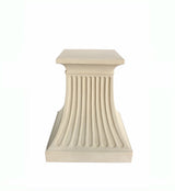 Anderson Teak Fluted Pedestal in Cast Limestone
