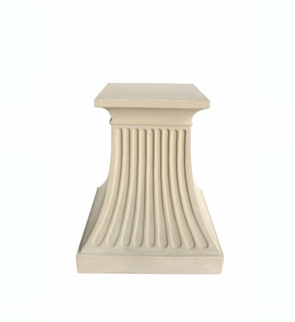 Anderson Teak Fluted Pedestal in Cast Limestone — product image 1 of 2