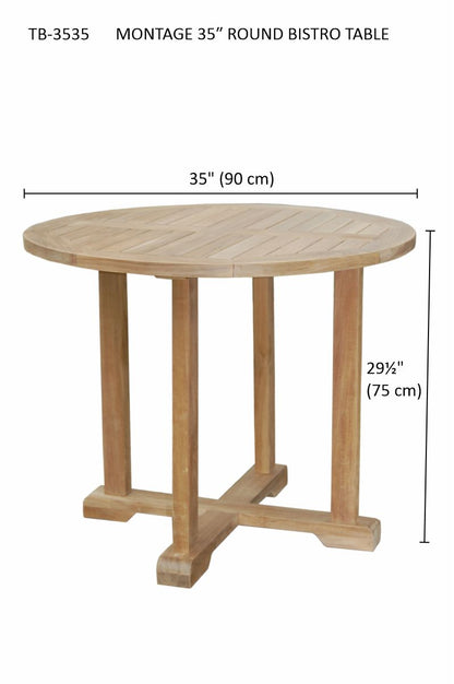 Anderson Teak Montage 35 in Round Bistro Table — product image 5 of 5