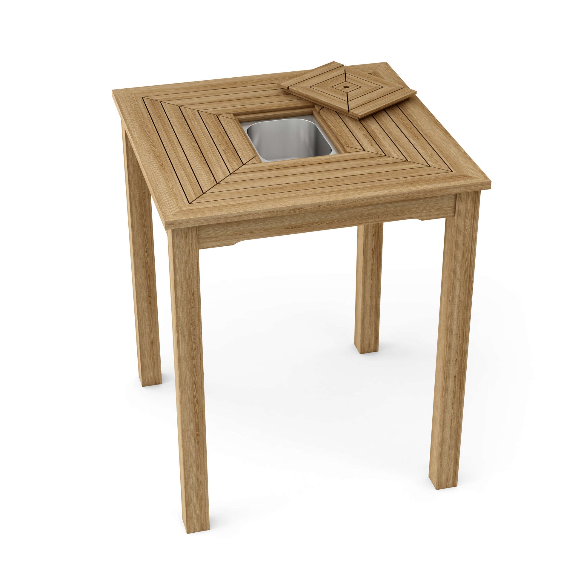 Anderson Teak Chatsworth Ice Chiller Bar Table TB-3636BT — product image 3 of 3