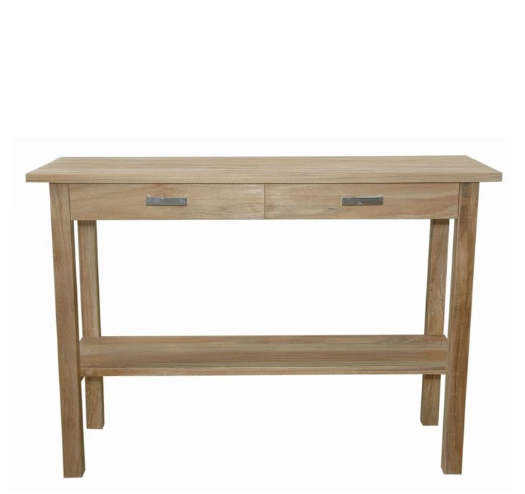 Anderson Teak Atlanta Rectangular Serving Table with 2 Drawers and 1 Shelf — product image 1 of 4