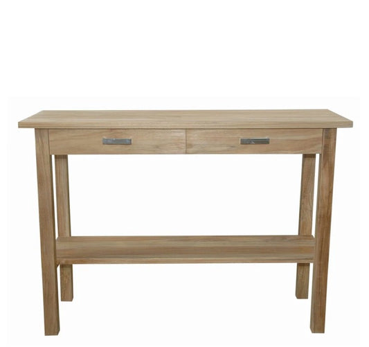 Anderson Teak Atlanta Rectangular Serving Table with 2 Drawers and 1 Shelf — product image 1 of 4