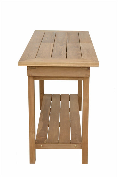 Anderson Teak Nautilus Console Table with Stainless Steel Container — product image 4 of 4