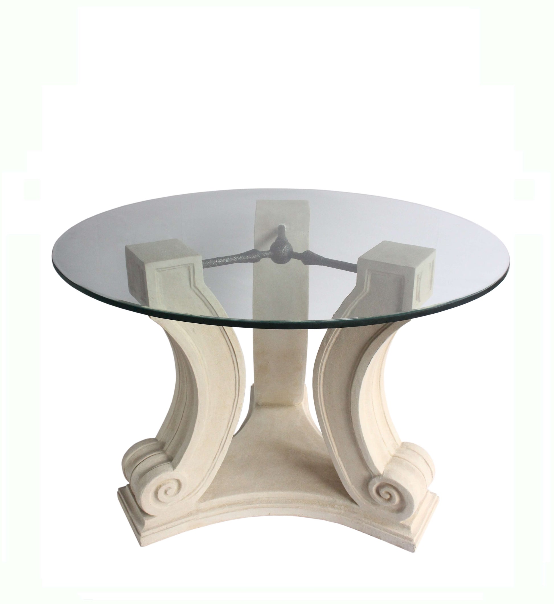 Anderson Teak Regency Cast Limestone and Glass Entry Hallway Table 42 Inch — product image 2 of 7