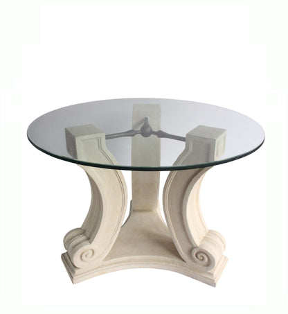 Anderson Teak Regency Cast Limestone and Glass Entry Hallway Table 42 Inch — product image 2 of 7