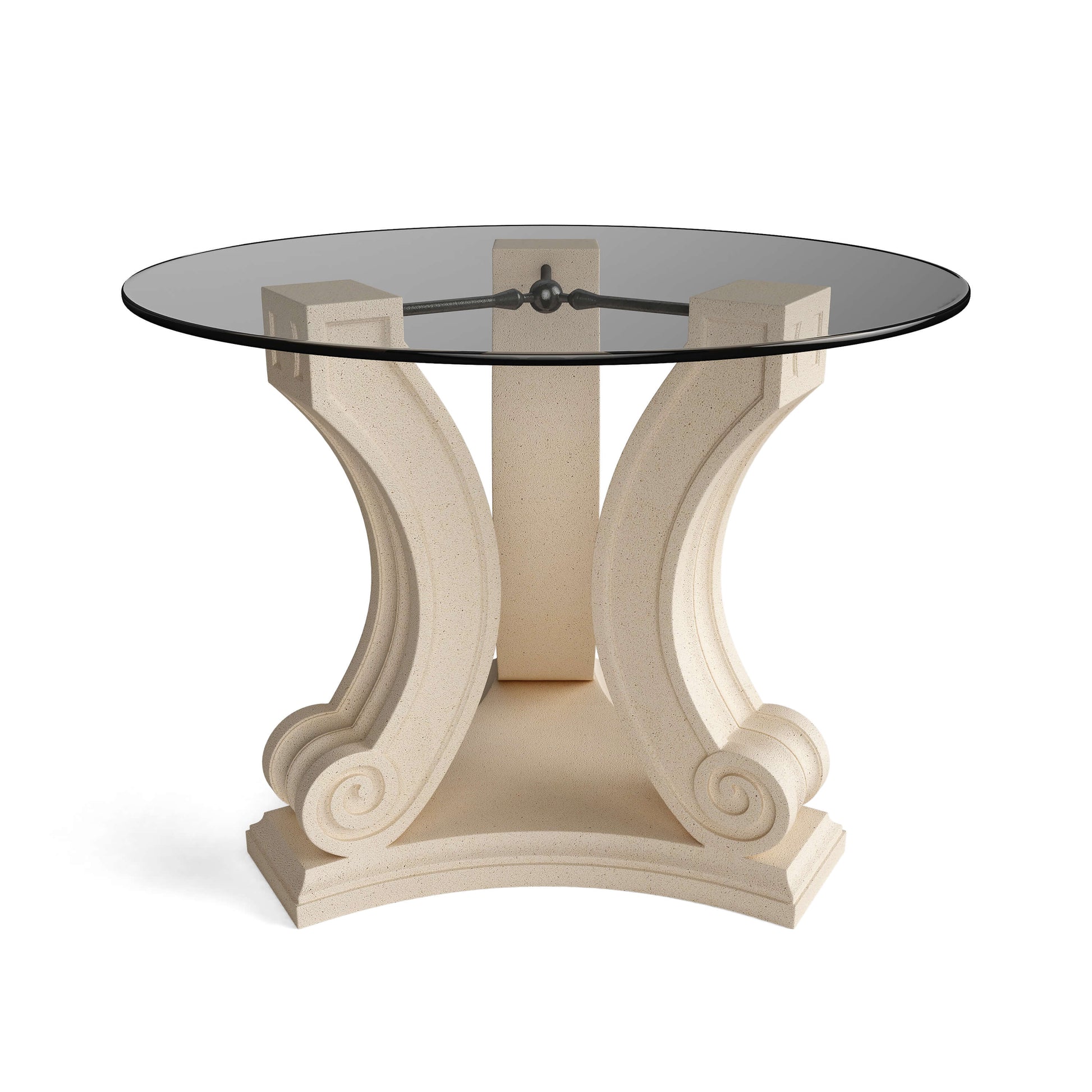Anderson Teak Regency Cast Limestone and Glass Entry Hallway Table 42 Inch — product image 7 of 7