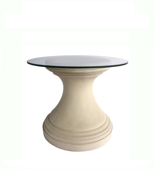 Anderson Teak Fairbank Round Table 36 Inch Cast Limestone and Glass — product image 1 of 1