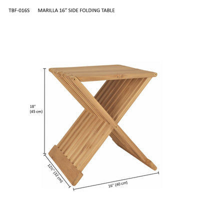 Anderson Teak Marilla 16 in Side Folding Table — product image 6 of 6