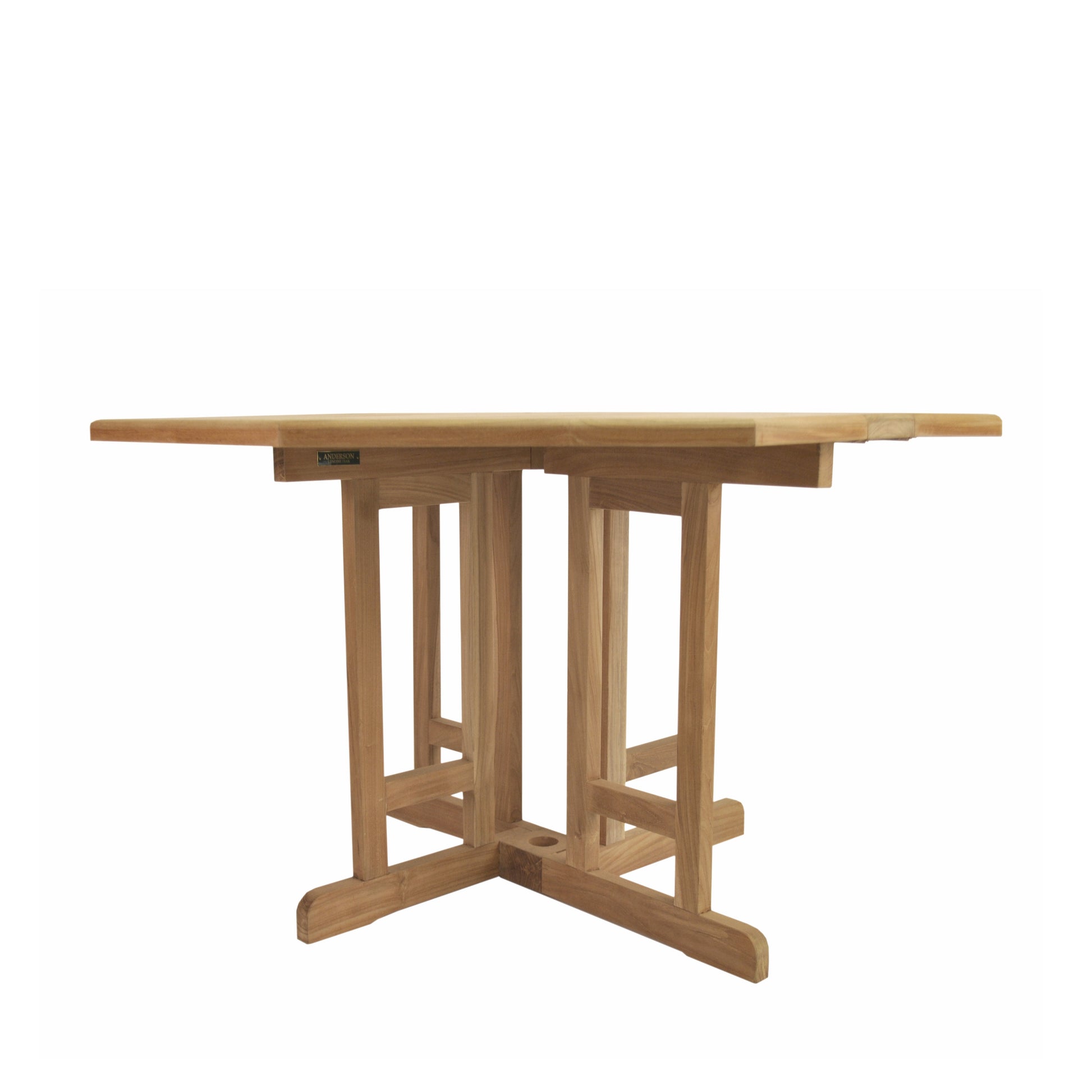 Anderson Teak Butterfly 47 in Octagonal Folding Dining Table — product image 2 of 7
