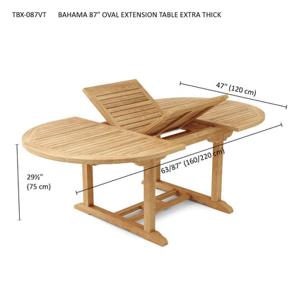 Anderson Teak Bahama 87 in Oval Extension Table — product image 4 of 4