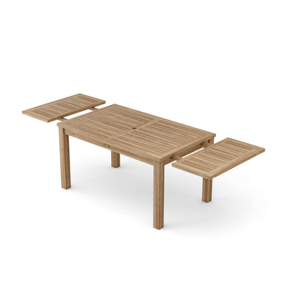 Anderson Teak Bahama 95 in Rectangular Extension Table with Double Leaves — product image 2 of 4