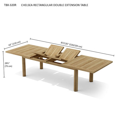 Anderson Teak Chelsea Rectangular Double Extension Table — product image 5 of 5