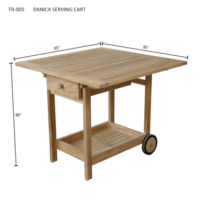 Anderson Teak Danica Serving Table Trolley — product image 4 of 4