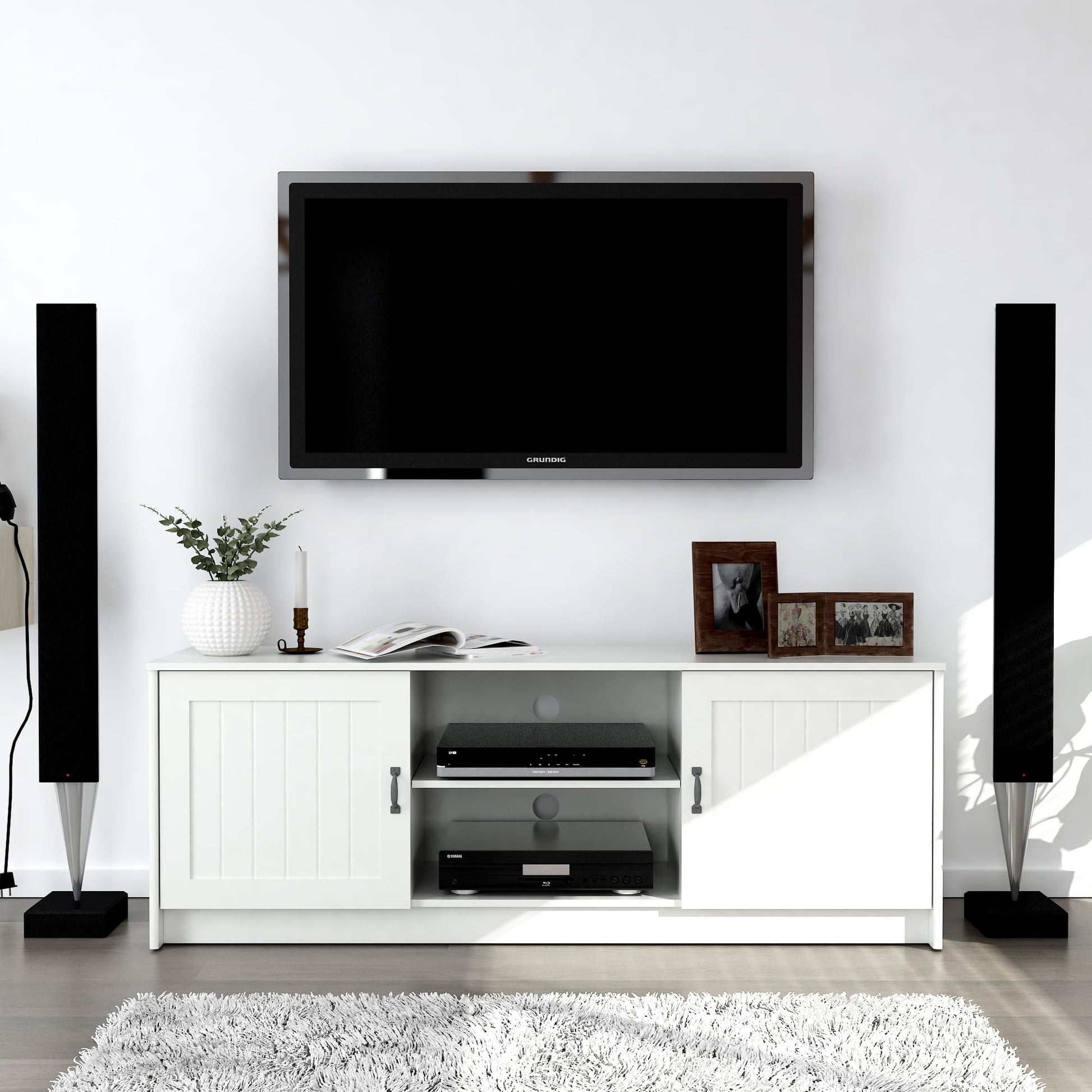 Anderson Teak Ashley 63 in TV Stand with Storage Cabinets — product image 1 of 7