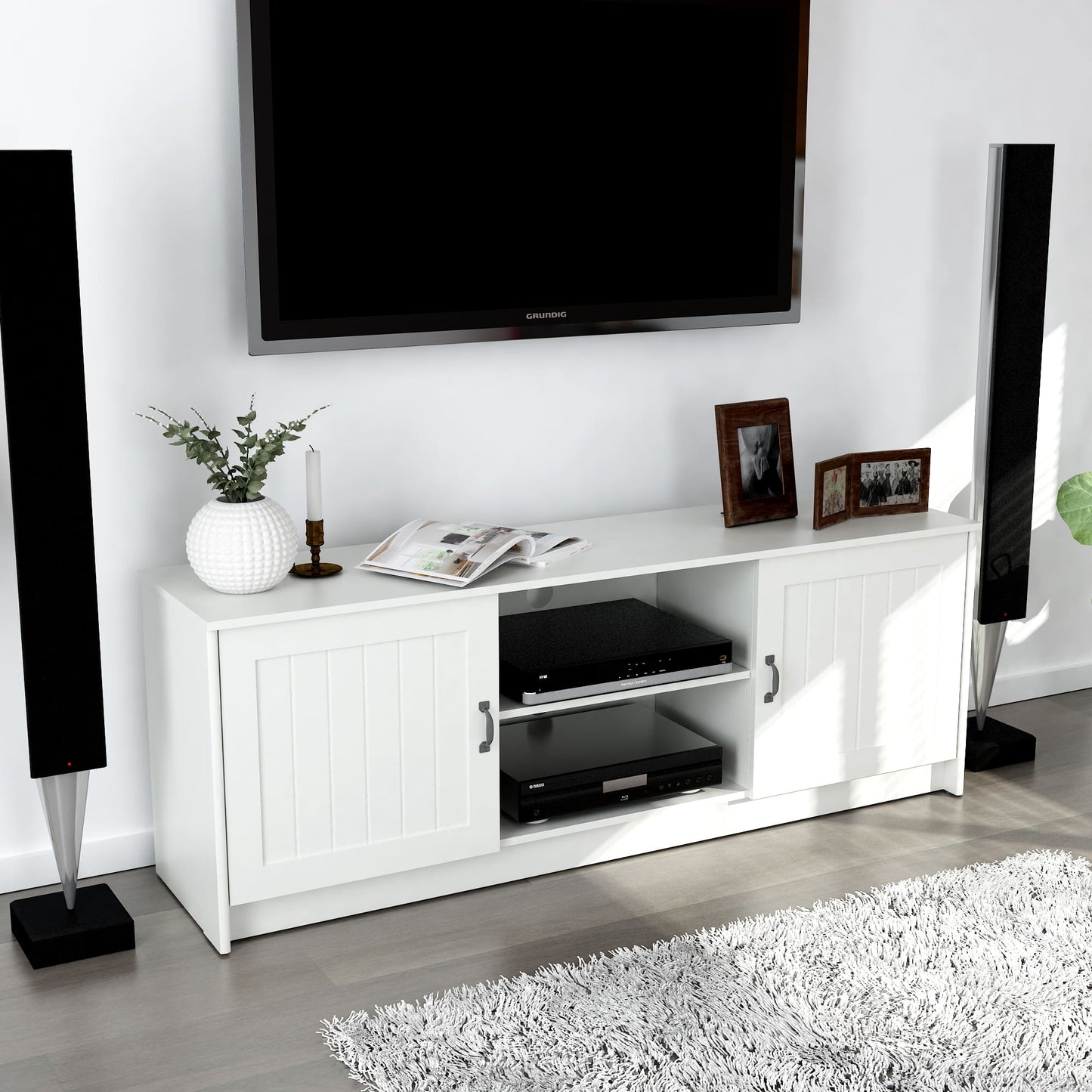 Anderson Teak Ashley 63 in TV Stand with Storage Cabinets — product image 2 of 7