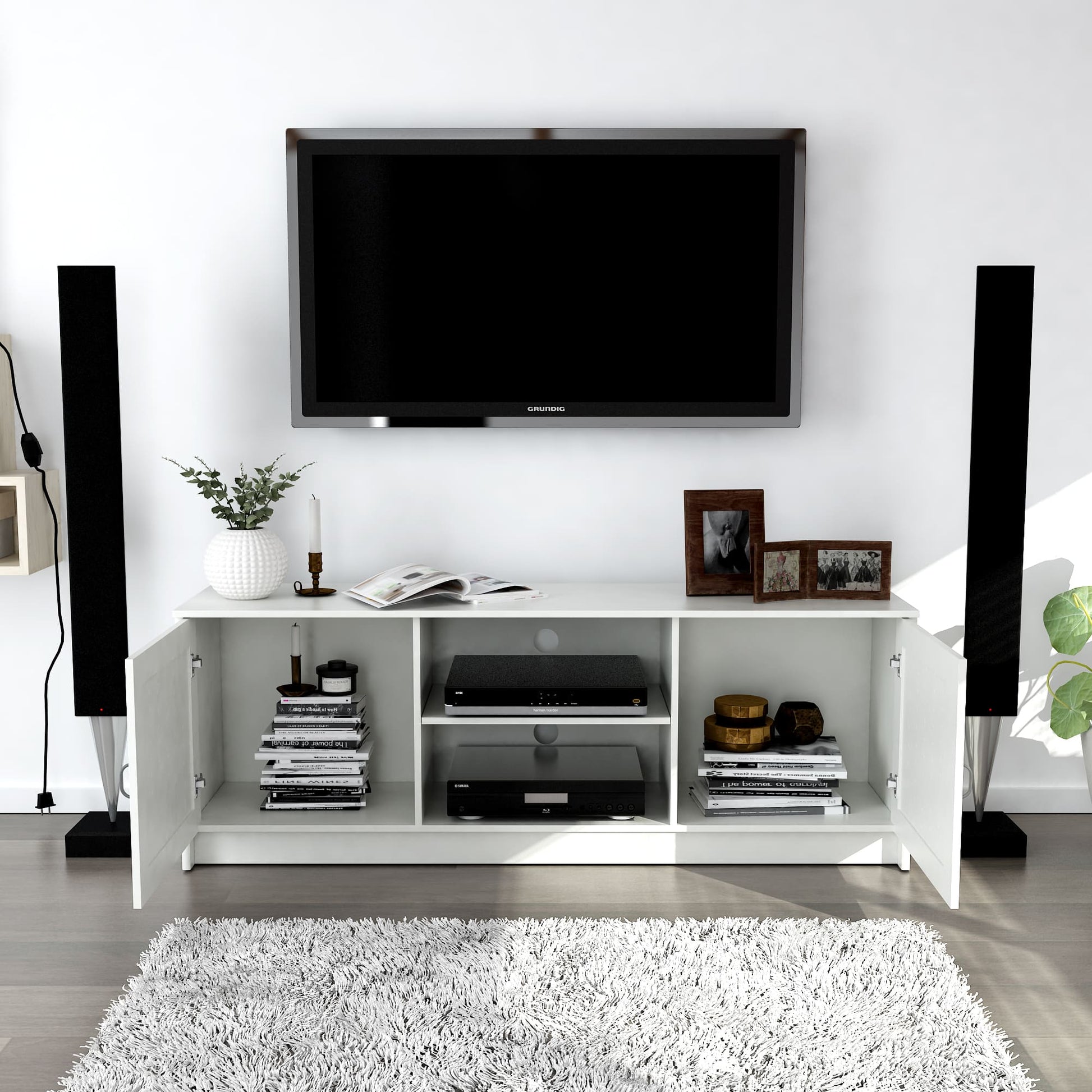 Anderson Teak Ashley 63 in TV Stand with Storage Cabinets — product image 3 of 7