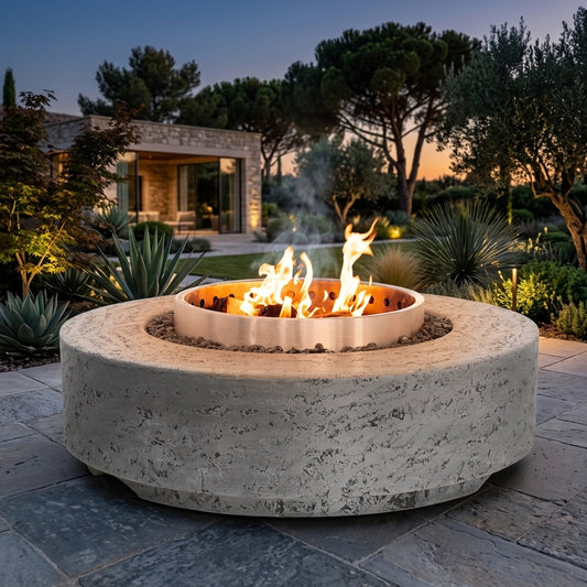 Artemis Smokeless Fire Pit - GFRC Base - Corten Steel Insert - 42"