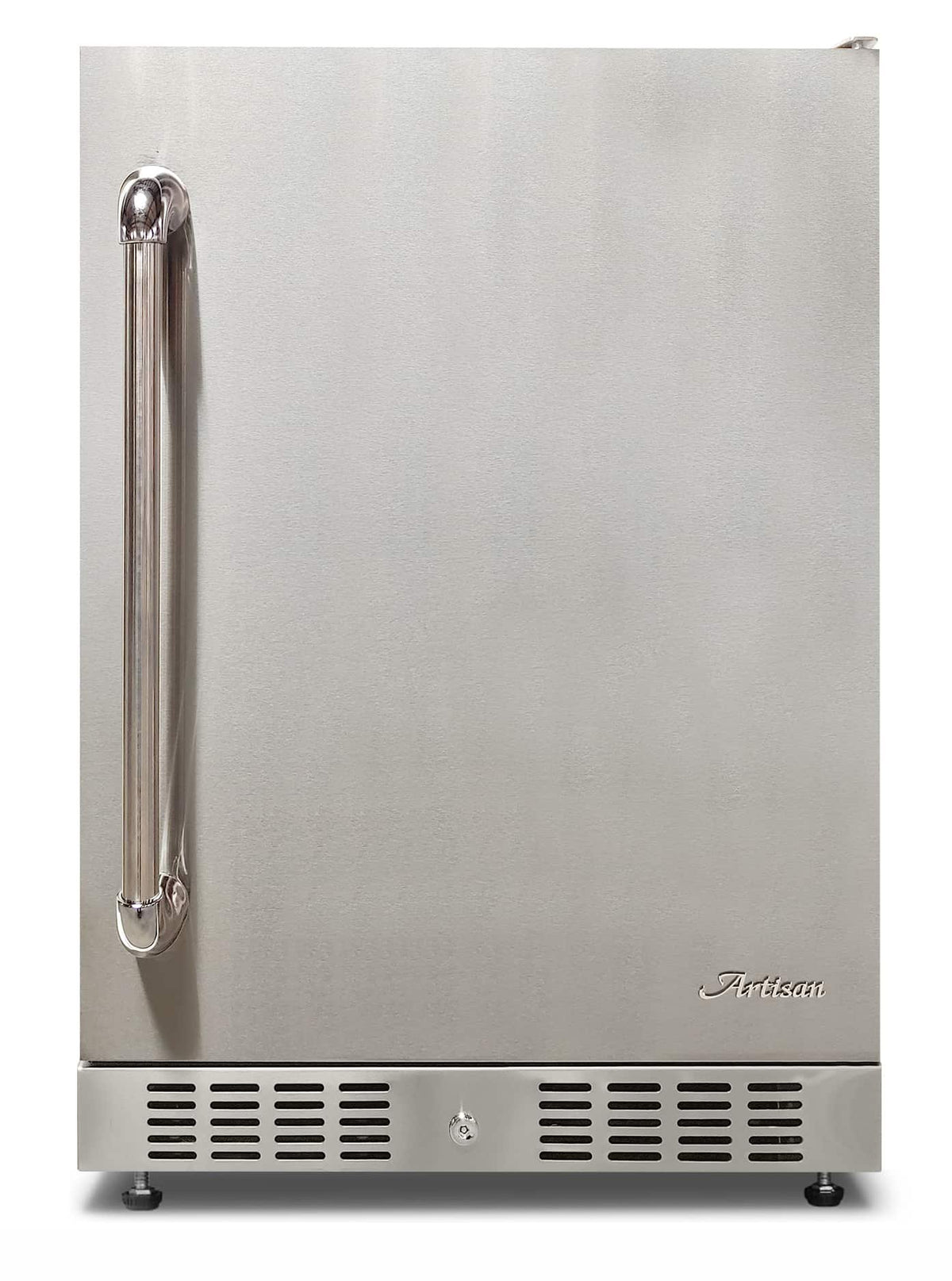 Artisan 24" outdoor refrigerator ART-BC24, front view, shown with optional handle kit