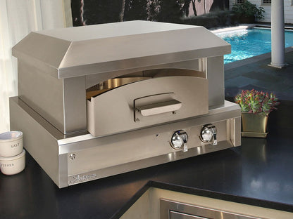 Artisan 30" countertop pizza oven ARTP-PZA on an outdoor kitchen counter