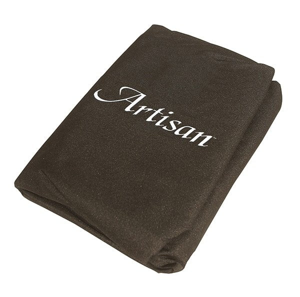 Artisan grill cover with embroidered Artisan logo, shown folded