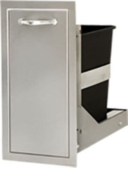 Artisan Professional single pull-out trash center in stainless steel with can in place